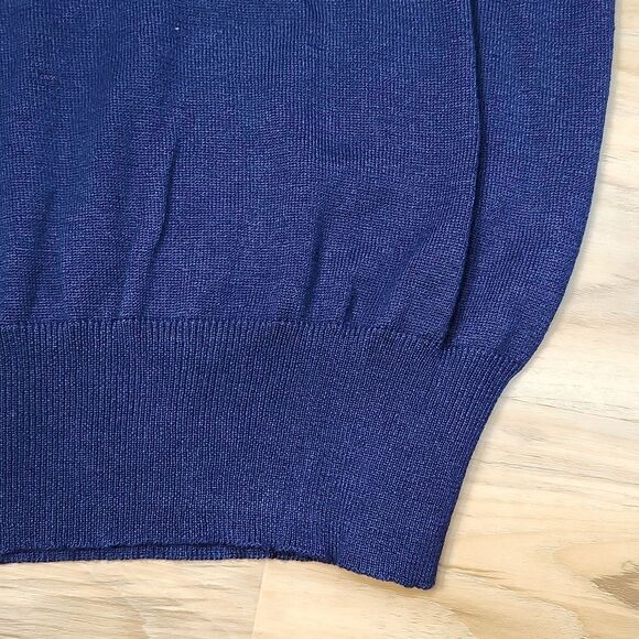 🔥NWT Blue Retro Style Short Sleeve Sweater XLarge - Picture 7 of 10